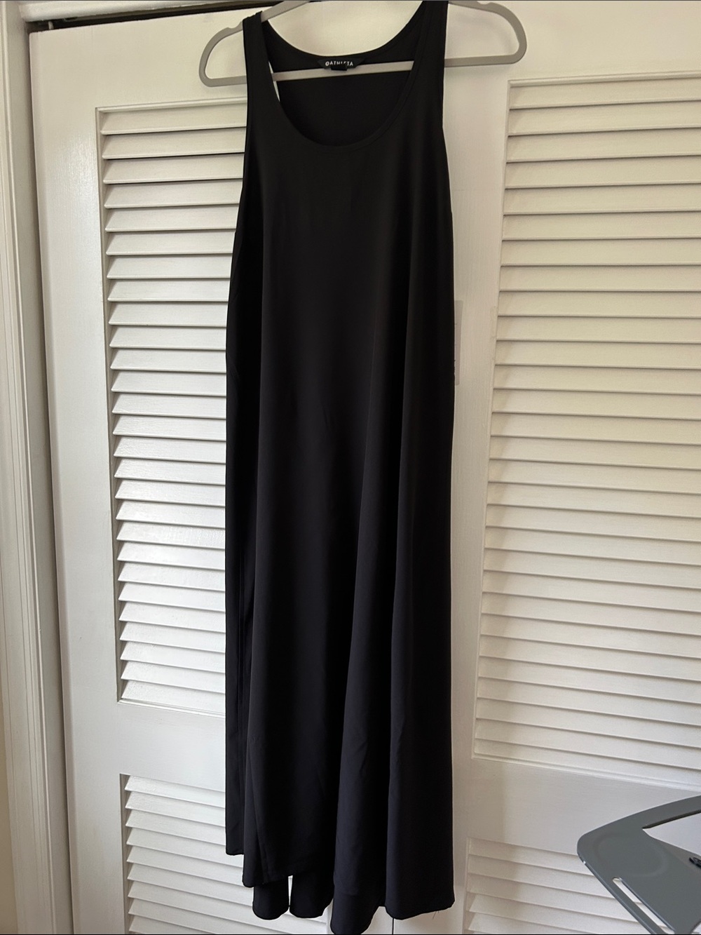 Athleta Black Sleeveless Maxi Dress